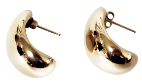 LADYS PAIR 18KT Y.G. EARRINGS