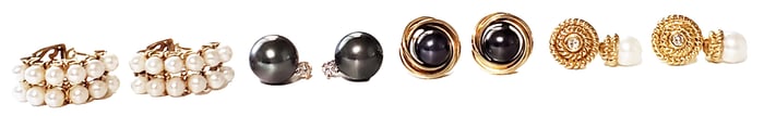 LADYS 14KT PEARL EARRING SETS- LOT OF (4)