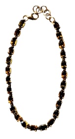 LADYS 10KT Y.G. YELLOW STONE BRACELET