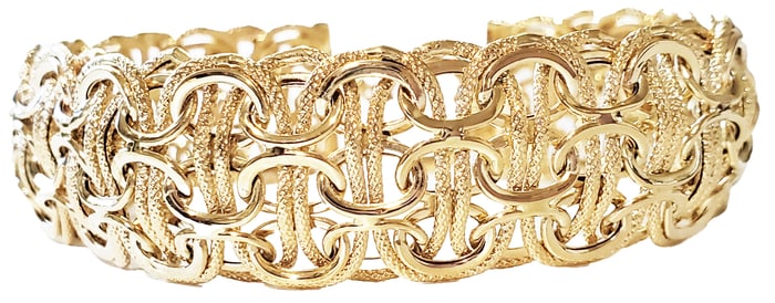 LADYS 14KT Y.G. WOVEN BRACELET