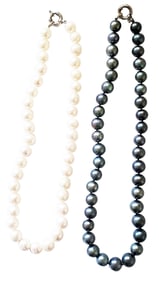 LOT OF (2) LADYS STRAND OF PEARL NECKLACES