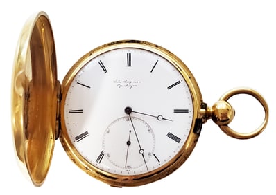 18KT JULES JURGENSEN POCKET WATCH