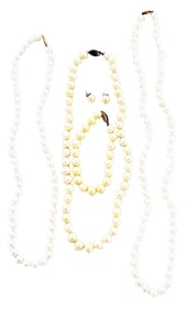 LOT OF (3) STRANDS OF PEARL NECKLACES