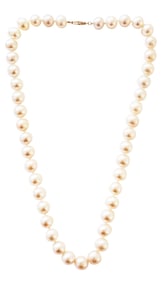 LADYS PEARL STRAND NECKLACE 14KT CLASP