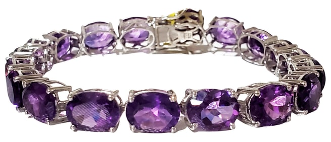 AMETHYST STERLING SILVER BRACELET