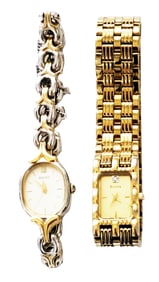 LOT OF (2) WATCHES, SEIKO, BULOVA