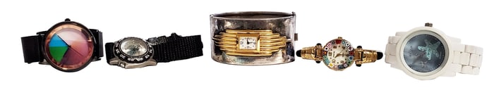 LOT OF (5) CONTEMPORARY JEWELRY/WATCH