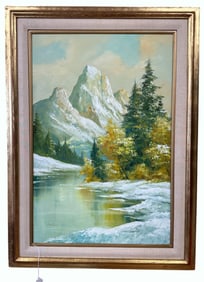 CANTRELL, OIL ON CANVAS LANDSCAPE