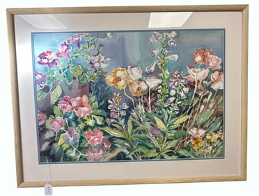 SARAH SCHMERL, FRAMED WATERCOLOR