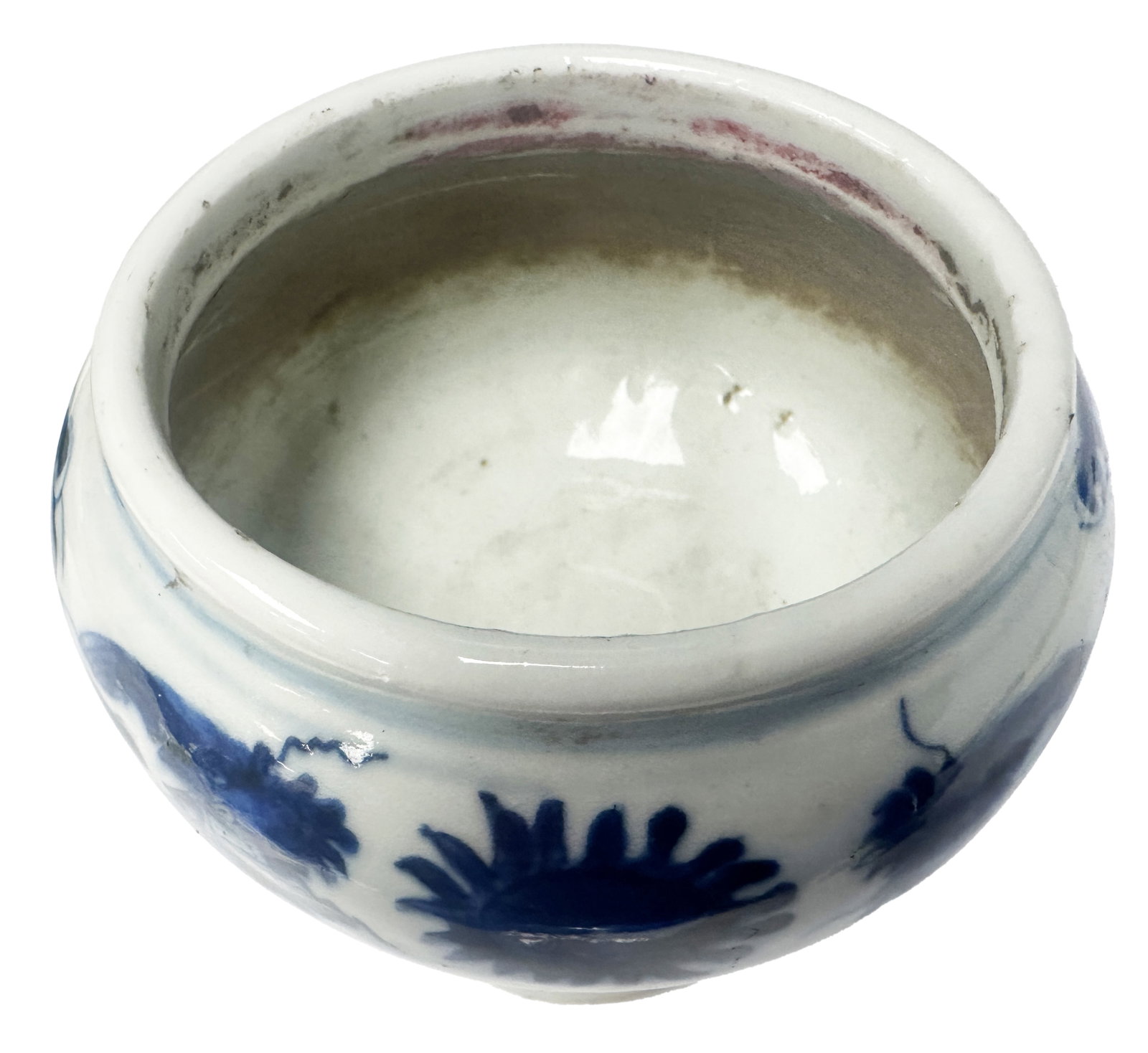 CHINESE QING DYNASTY BLUE & WHITE STEM CUP (1 of 4)