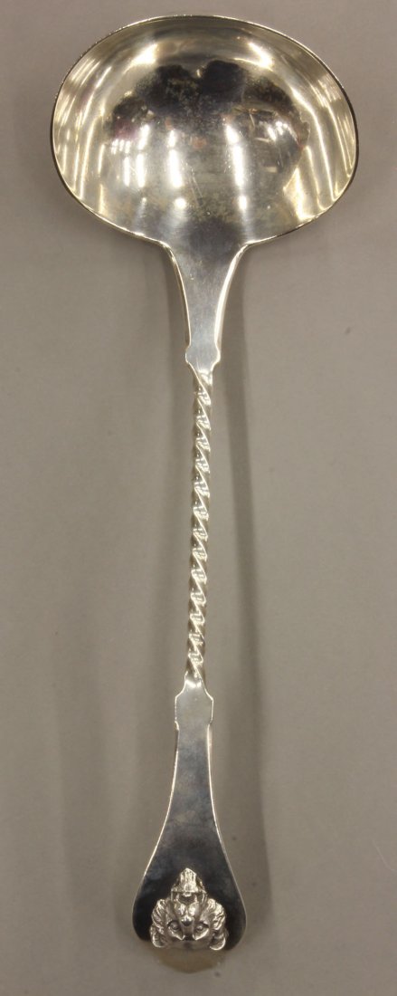 VICTORIAN STERLING SILVER LADLE length- 12 1/2" we: VICTORIAN STERLING SILVER LADLE length- 12 1/2" weight- 6.5 troy oz.