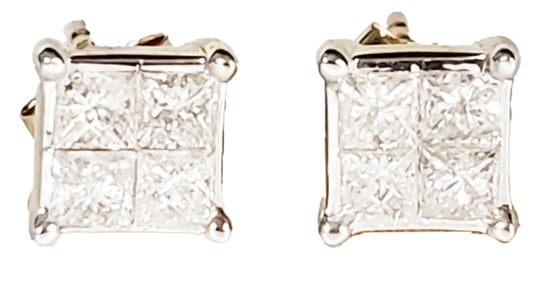 LADYS .50 CTS. DIAMOND 10KT TOMAS RAE EARRINGS