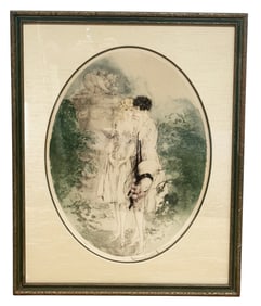 LOUIS ICART "LISTEN" DRYPOINT ETCHING, 1928