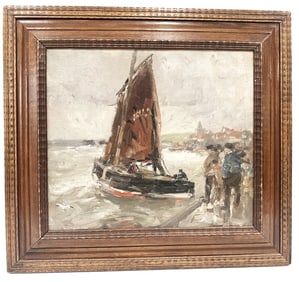 HENDRIK WILLEM MESDAG (UNSIGNED) OIL ON BOARD