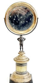 FRENCH MIRROR-BRONZE FIGURE OF ATLAS, 18TH C.