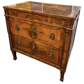 DUTCH LATE 18TH C. WALNUT VENEER OVER PINE COMMODE