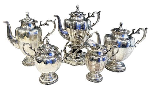 STERLING MEXICAN 5 PC. TEA/COFFEE SERVICE