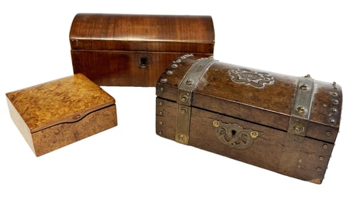 LOT OF (3) 19TH C. CONTINENTAL BOXES