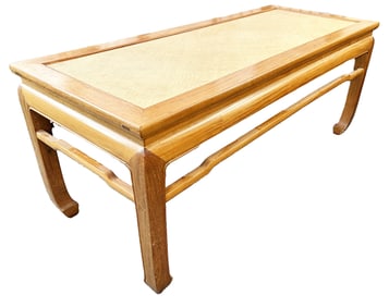 CHINESE TEAK & BAMBOO TOP COFFEE TABLE
