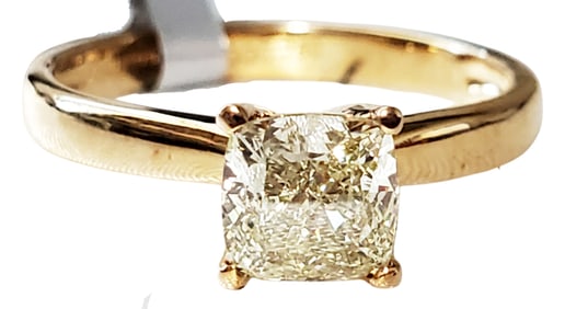 LADYS 1 CT. YELLOW CANARY DIAMOND 18KT RING