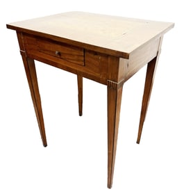 LOUIS XVI MARQUETRY INLAID SIDE TABLE, 18TH C.