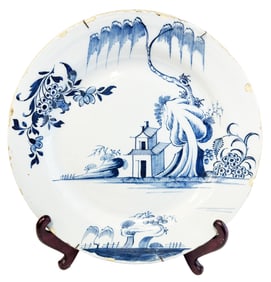 DELFT 18TH C. BLUE & WHITE CHARGER
