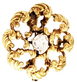 LADYS 10KT DIAMOND PENDANT/BROOCH