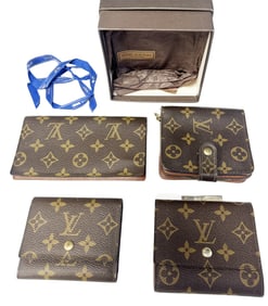 LOUIS VUITTON- GROUP OF (4) WALLETS