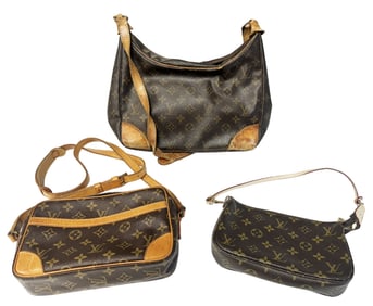 LOUIS VUITTON- GROUP OF (3) HANDBAGS