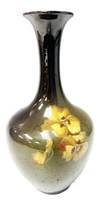 ARTS & CRAFTS PAINTED POTTERY VASE