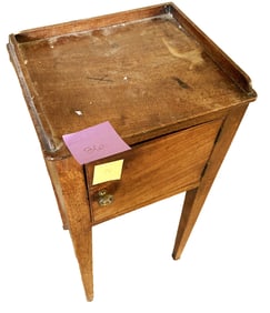 WALNUT HALF COMMODE, CA. 19TH C.