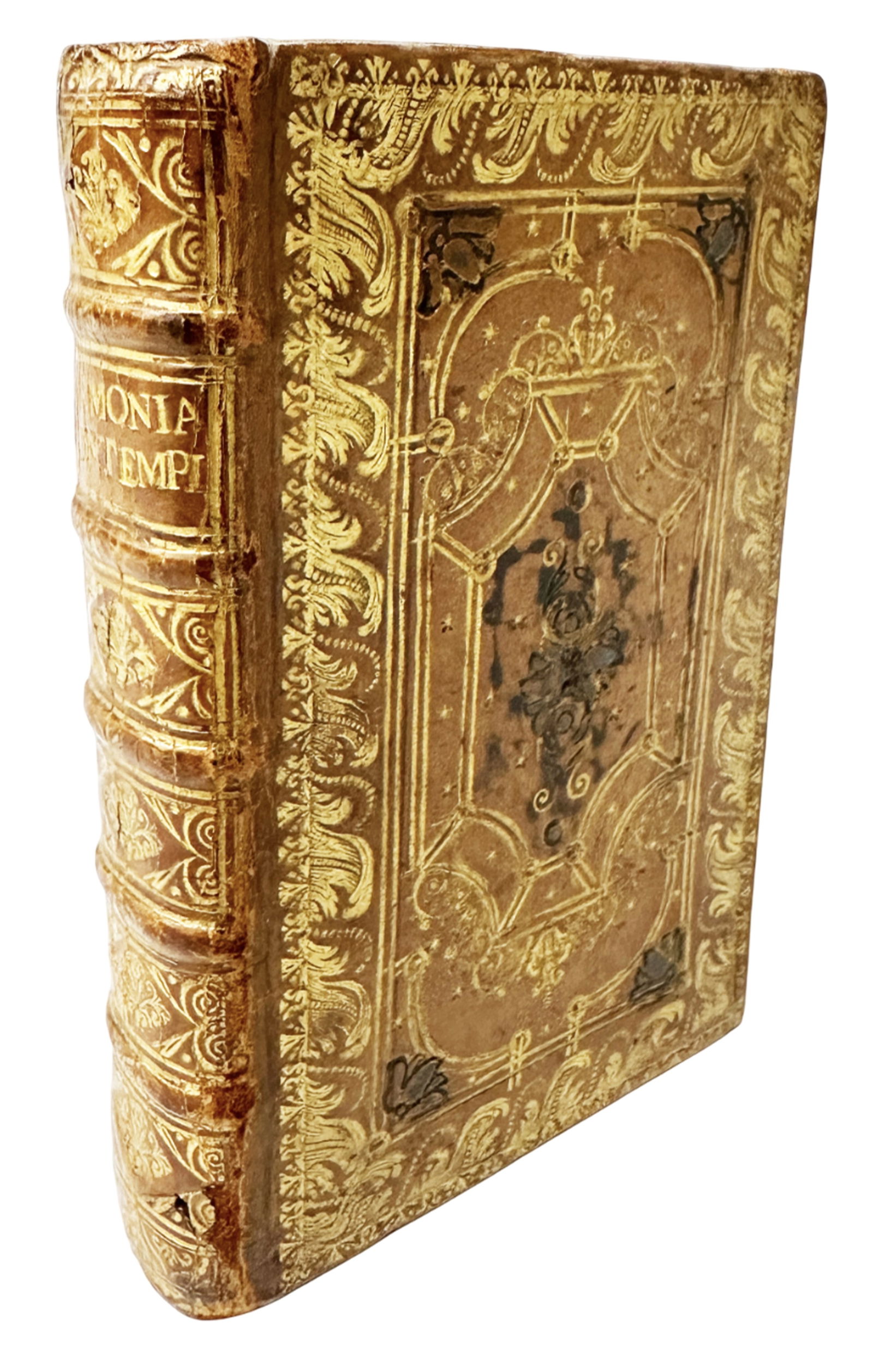 17TH C. LEATHER BOUND BOOK (1 of 4)