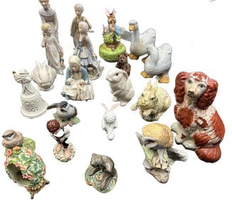COLLECTION OF BISQUE, STAFFORSHIRE FIGURES