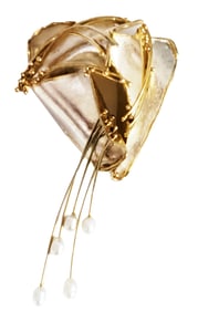 STERLING JOHANNA MARCUS PIN W/ PEARLS