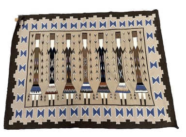 NATIVE AMERICAN YEI WOVEN BLANKET