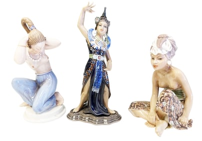 LOT OF (3) ROYAL COPENHAGEN PORCELAIN FIGURINES