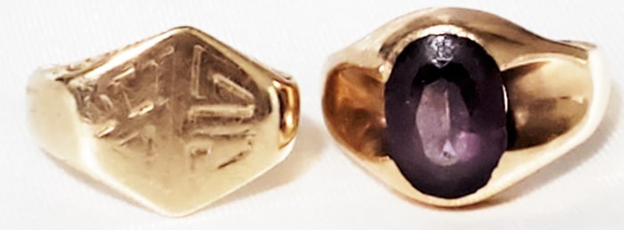 LOT OF (2) VINTAGE 14KT RINGS