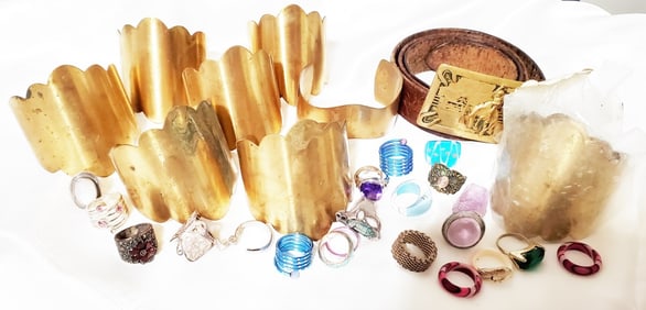 LOT OF COSTUME JEWELRY, GOLD FILLED WATCH