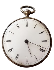 19TH C. SWISS .800 SILVER POCKET WATCH