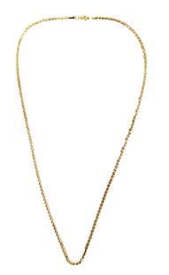 10KT YELLOW GOLD NECKLACE: Weight- 5.6 grams Length- 20" Shipping U.S. $20 plus insurance