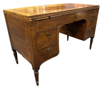 ITALIAN FRUITWOOD KNEE-HOLE DESK, CA. 1800