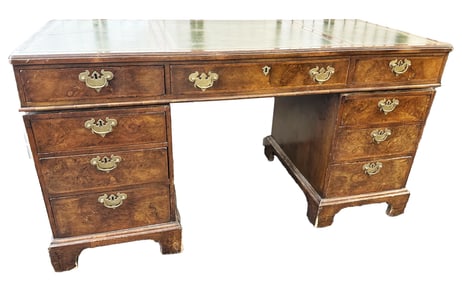 ENGLISH 18TH C. CHIPPENDALE BURLWOOD WRITING DESK
