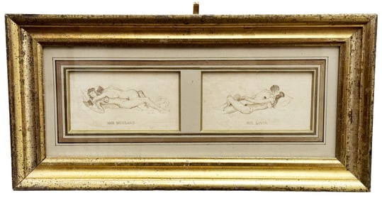 ENGLISH 18TH C. DRAWING (SIGNED J.M)