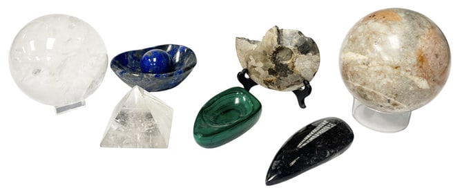 LOT OF (8) PCS.- LAPIS, CRYSTAL SPECIMENS