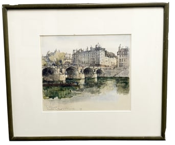 EUGENE BEJOT (1919) FRENCH WATERCOLOR