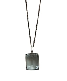 LADYS AQUAMARINE SET W/ SILVER NECKLACE