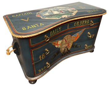 AMERICAN FOLK ART VINTAGE PAINTED DRESSER