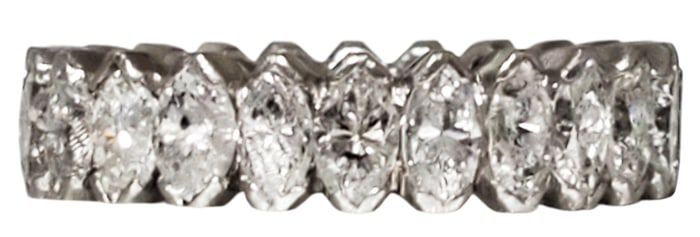 LADYS 3.60 (CTW) DIAMOND & PLATINUM ETERNITY RING