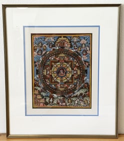 TIBETAN FRAMED TANKA CA. 20TH C.