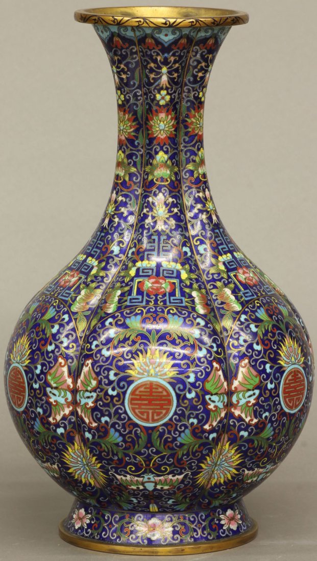 EARLY CHINESE CLOISONNE VASE height- 12 3/4": EARLY CHINESE CLOISONNE VASE height- 12 3/4"